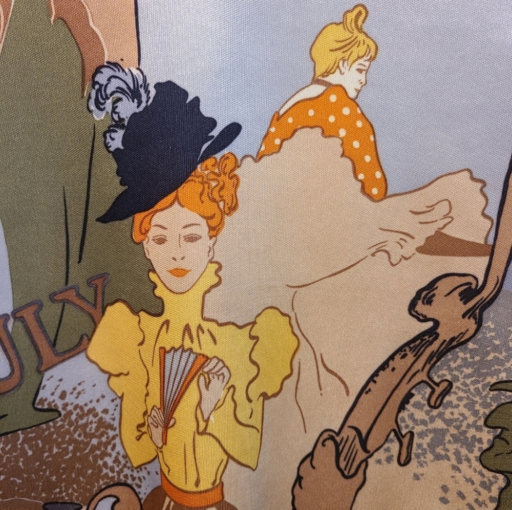 Vintage 70s Sears Jr. Toulouse-Lautrec Moulin Rouge Shirt - Picture 10 of 13